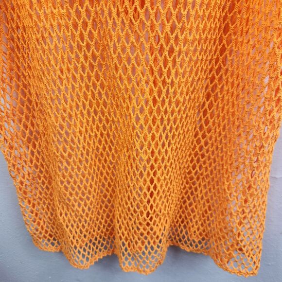 Wild Fable Stretchy Orange Mesh Net Top Swim Cover Up Size XL - Picture 4 of 6